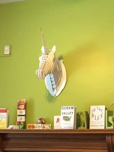Wooden unicorn wall mount