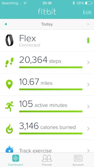My first day in London fitbit data